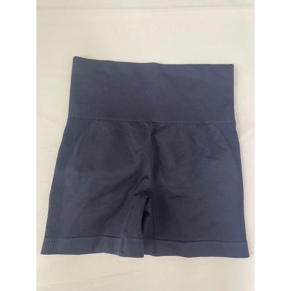 Unbranded Black Seamless Scrunch Butt Athletic Shorts High Waisted Gym Yoga S